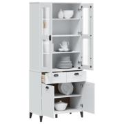 vidaXL Highboard VIKEN hvit 80x40x190 cm heltre furu