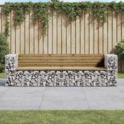 vidaXL Hagebenk gabiondesign 244x71x65,5 cm impregnert furu