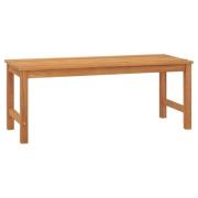 vidaXL Hagebenk 114 cm heltre teak