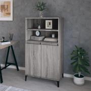 vidaXL Highboard grå sonoma 60x36x110 cm konstruert tre