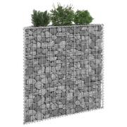 vidaXL Gabion høybed trapesform galvanisert stål 100x20x100 cm