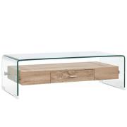 vidaXL Salongbord klart 98x45x31 cm herdet glass