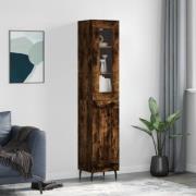 vidaXL Highboard røkt eik 34,5x34x180 cm konstruert tre