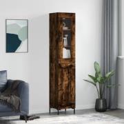 vidaXL Highboard røkt eik 34,5x34x180 cm konstruert tre