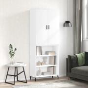 vidaXL Highboard hvit 69,5x34x180 cm konstruert tre