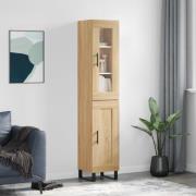 vidaXL Highboard sonoma eik 34,5x34x180 cm konstruert tre