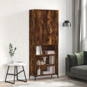 vidaXL Highboard røkt eik 69,5x34x180 cm konstruert tre