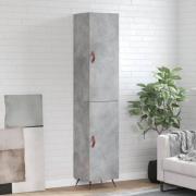 vidaXL Highboard betonggrå 34,5x34x180 cm konstruert tre