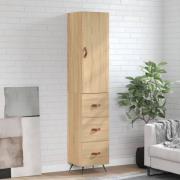 vidaXL Highboard sonoma eik 34,5x34x180 cm konstruert tre