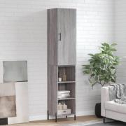 vidaXL Highboard grå sonoma 34,5x34x180 cm konstruert tre