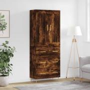 vidaXL Highboard røkt eik 69,5x34x180 cm konstruert tre