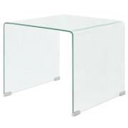 vidaXL Salongbord temperert glass 49,5x50x45 cm klar