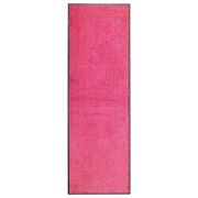 vidaXL Dørmatte vaskbar rosa 60x180 cm