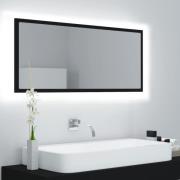 vidaXL LED-badespeil svart 100x8,5x37 cm akryl