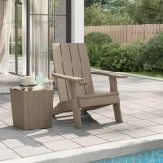 vidaXL Adirondack hagestol lysebrun 75x88,5x89,5 cm polypropylen