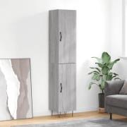 vidaXL Highboard grå sonoma 34,5x34x180 cm konstruert tre