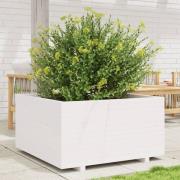 vidaXL Plantekasse hvit 90x90x49,5 cm heltre furu