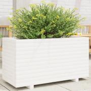 vidaXL Plantekasse hvit 90x40x49,5 cm heltre furu