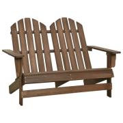 vidaXL Adirondack hagestol 2-seters heltre gran brun