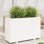 vidaXL Plantekasse hvit 110x40x72,5 cm heltre furu