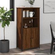 vidaXL Highboard brun eik 62x36x121,5 cm konstruert tre