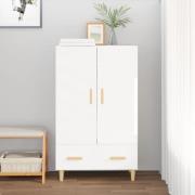 vidaXL Highboard høyglans hvit 70x31x115 cm konstruert tre