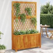 vidaXL Plantekasse med espalier 100x32x165 cm heltre akasie