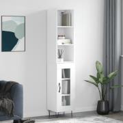 vidaXL Highboard hvit 34,5x34x180 cm konstruert tre