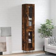 vidaXL Highboard røkt eik 34,5x34x180 cm konstruert tre