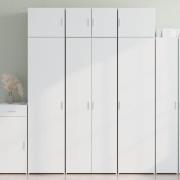 vidaXL Highboard hvit 70x42,5x185 cm konstruert tre