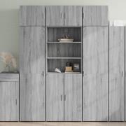 vidaXL Highboard grå sonoma 70x42,5x185 cm konstruert tre