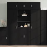 vidaXL Highboard svart 70x42,5x185 cm konstruert tre