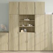 vidaXL Highboard sonoma eik 80x42,5x249 cm konstruert tre