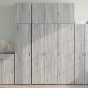 vidaXL Highboard grå sonoma 80x42,5x249 cm konstruert tre