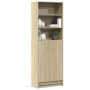 vidaXL Garderobe med LED sonoma eik 69x32,5x200 cm konstruert tre