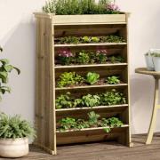 vidaXL Vegghengt plantekasse 6 etasjer 69x40x101,5 cm impregnert furu