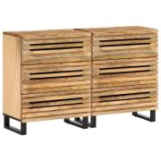 vidaXL Skjenker 2 stk 60x34x75 cm grovt heltre mangotre