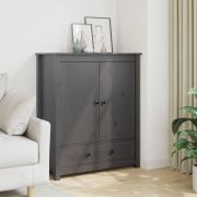 vidaXL Highboard grå 83x41,5x100 cm heltre furu