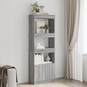 vidaXL Highboard grå sonoma 63x33x180 cm konstruert tre