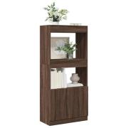 vidaXL Highboard brun eik 63x33x140 cm konstruert tre