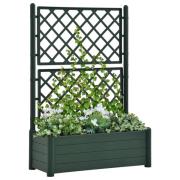 vidaXL Plantekasse med espalier 100x43x142 cm PP grønn