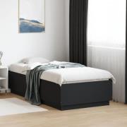 vidaXL Sengeramme svart 90x190 cm konstruert tre