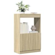 vidaXL Highboard sonoma eik 63x33x100 cm konstruert tre