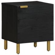 vidaXL Nattbord svart 40x33x46 cm heltre mango