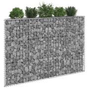 vidaXL Gabion høybed trapesform galvanisert stål 150x20x100 cm