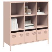 vidaXL Highboard rosa 101,5x39x103,5 cm stål