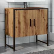 vidaXL Badeservantskap artisan eik 60x33x60 cm konstruert tre