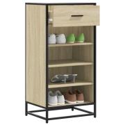 vidaXL Skohylle sonoma eik 48x38x97,5 cm konstruert tre