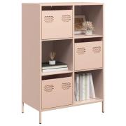 vidaXL Highboard rosa 68x39x103,5 cm stål