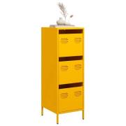 vidaXL Highboard sennepsgul 39x35x103,5 cm stål